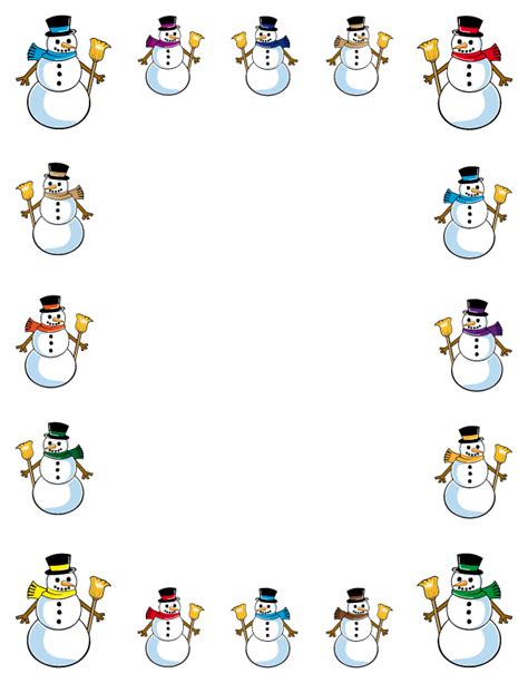 Snowman Christmas Border