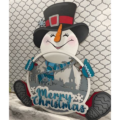 Snowman Christmas sign