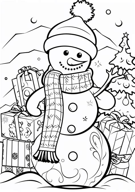 A group of children gathered around a table coloring snowman printables