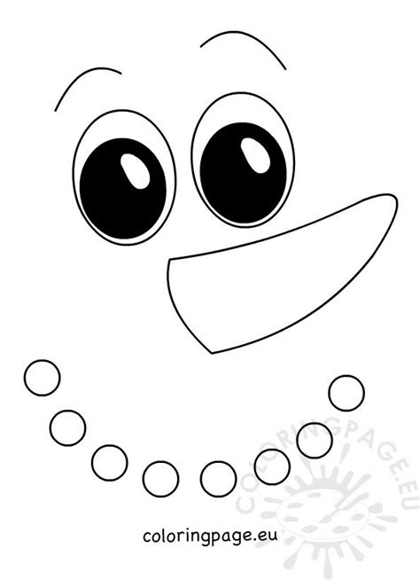 Snowman face printables coloring