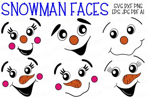 Snowman Face Template 2