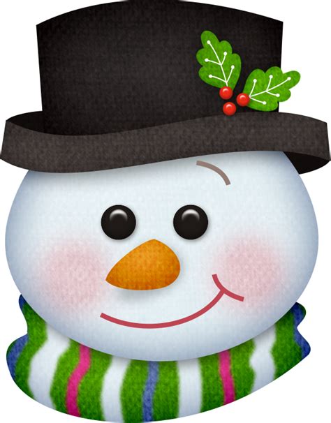 Snowman face with top hat and cane printable