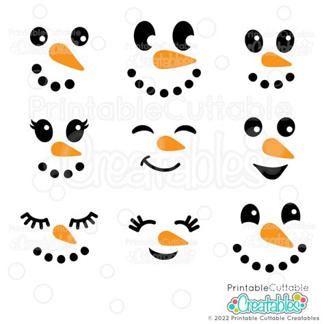 Snowman Faces for Kids