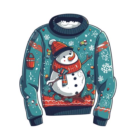 Snowman Holiday Sweater Design Template