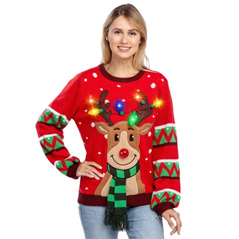 Snowman Sweater with Lights