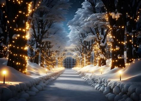 Snowy Christmas Lights