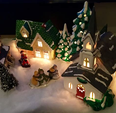 Snowy Village Christmas Tree Ideas