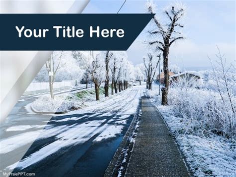 Snowy Village PowerPoint Template