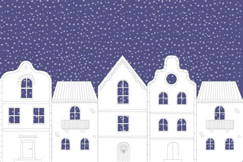 Snowy Village Template