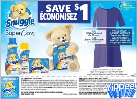 Snuggle discounts for soft laundry