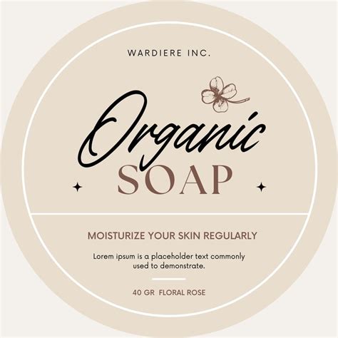 Soap Label Template Design 1