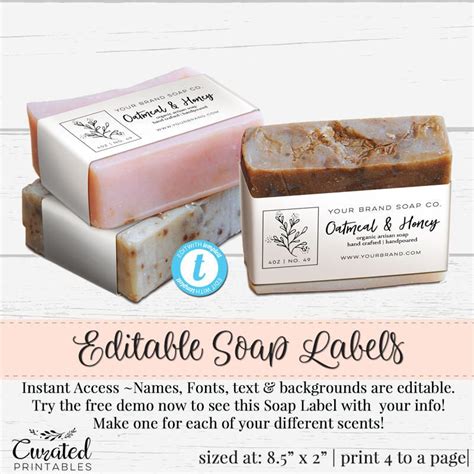 Soap Label Template Design 3