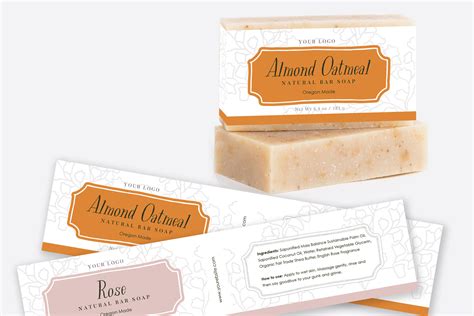 Soap label template design elements 5