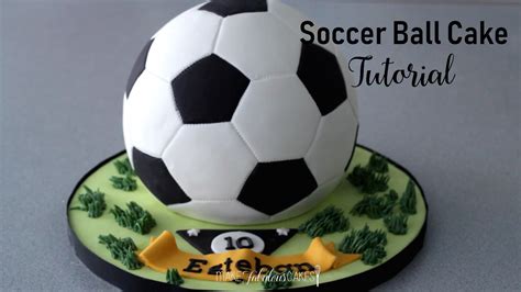 Soccer ball cake making