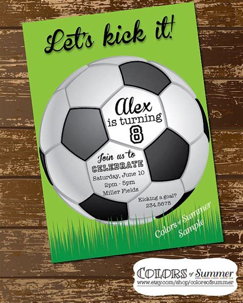 Soccer ball invitation template