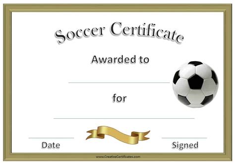 Benefits of Soccer Award Certificates