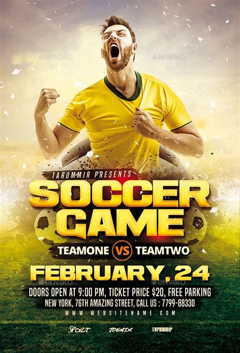 Example of a soccer flyer template