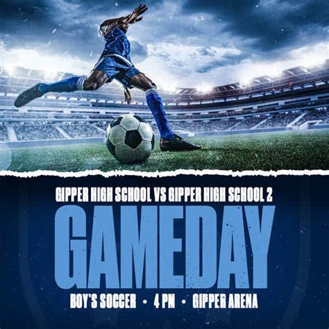 Soccer game day template