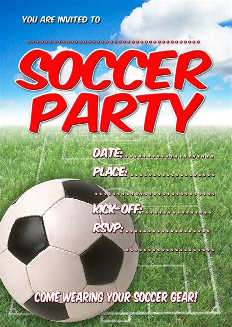 Soccer Invitation Template 10