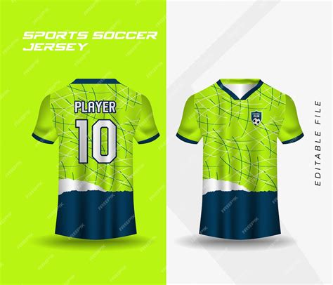 Customizable soccer jersey template designs with classic typography and retro-inspired patterns