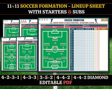 Soccer Lineup Sheet Online