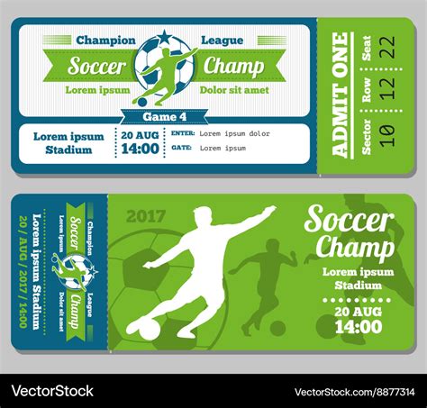 Soccer ticket template