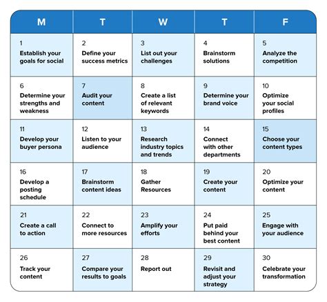 Social Media Campaign Calendar Template