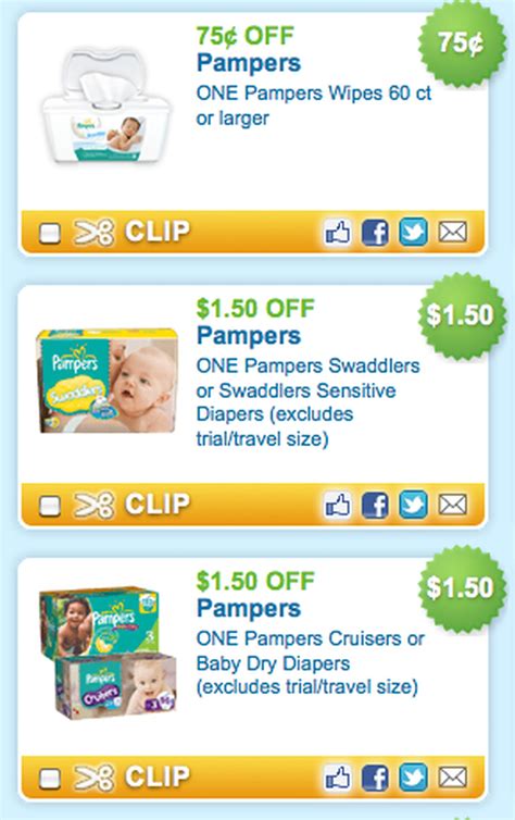 Social media diaper coupons