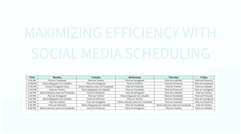 Social Media Efficiency Template