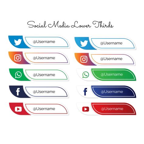 Social Media Lower Thirds Templates Gallery 4