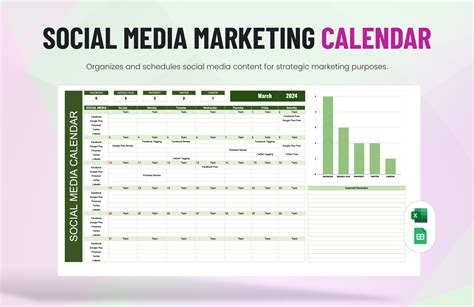 Social Media Marketing Calendar Template