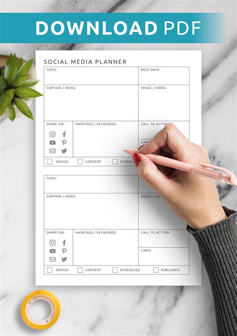 Social Media Planning Template