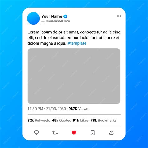 Social Media Template for Twitter