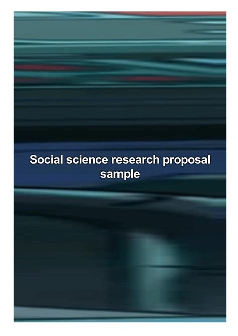 Social Science Research Proposal Template