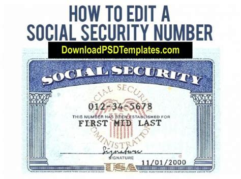 A sample Social Security card