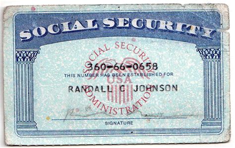 Social Security Card Template Example