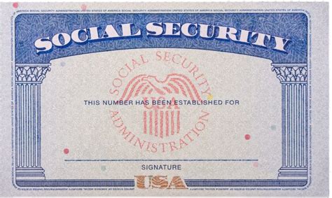 Social Security Card Template Fake