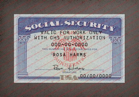 Social Security Card Template PNG