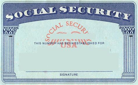 Social Security Card Template PSD