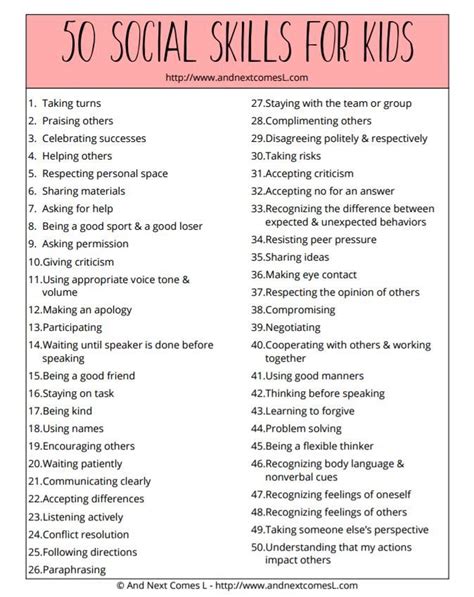 Social Skills Template