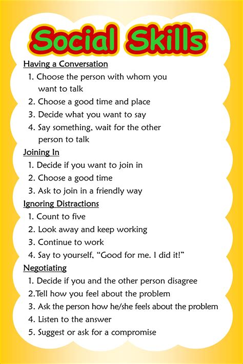 Examples of Free Printable Social Skills Worksheets for Kids