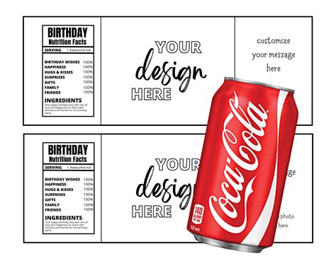 Soda can labels template