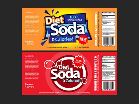 Soda can labels