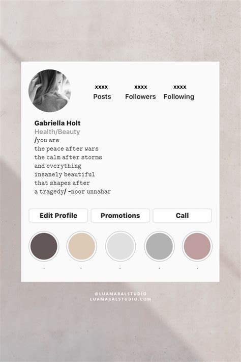 Soft Aesthetic Bio Template 1