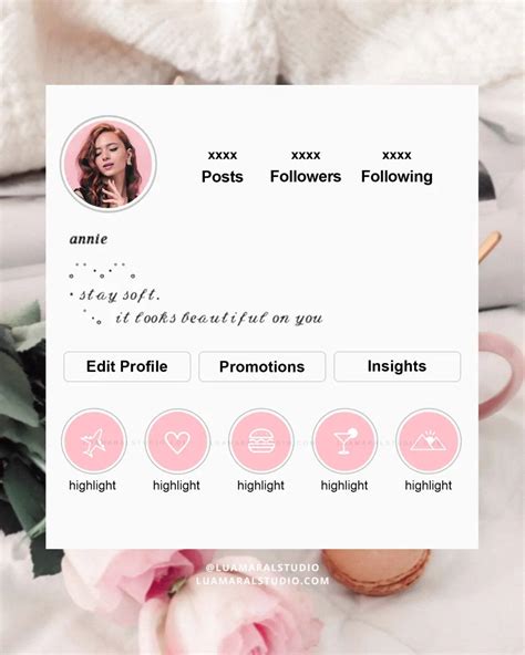 Soft Aesthetic Bio Template 3