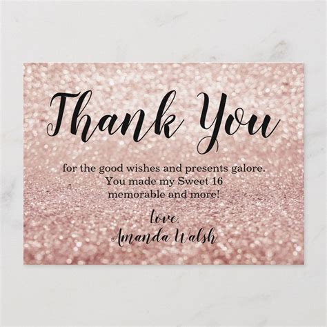 Soft and sweet thank you card