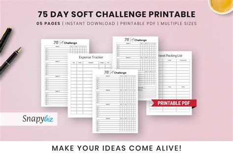 A printable daily step tracker for physical health soft challenges