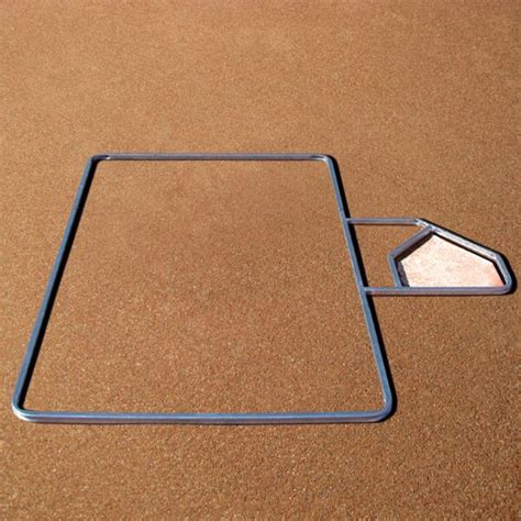 Softball batter's box template with dimensions