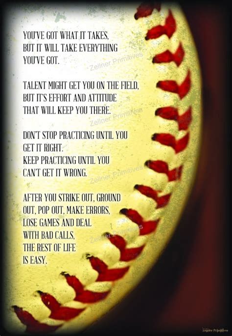 Softball Inspiration Poem for Players