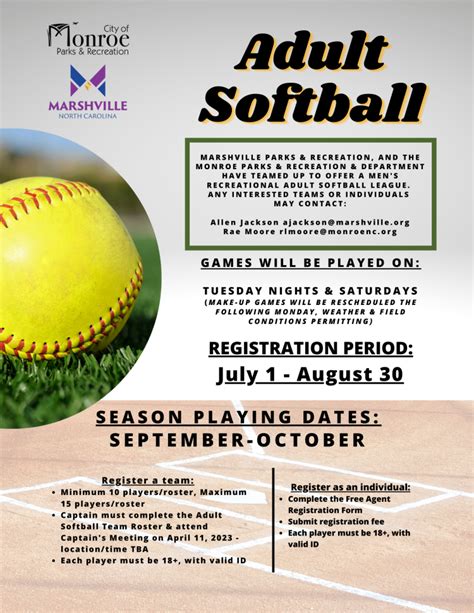 Softball League Flyer Template